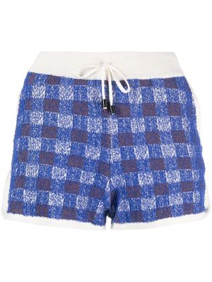 Drumohr gingham-check print shorts - Blue