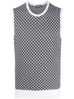 Drumohr graphic-print knitted tank top - Black