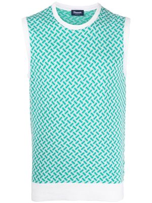 Drumohr graphic-print knitted tank top - Green