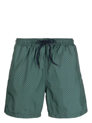 Drumohr graphic-print swim shorts - Green