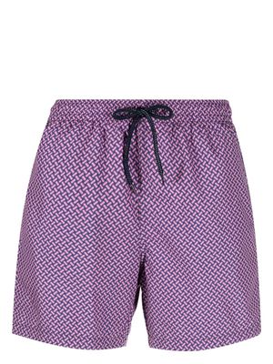 Drumohr graphic-print swim shorts - Pink