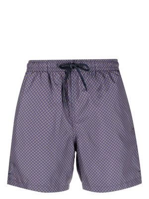 Drumohr graphic-print swim shorts - Purple