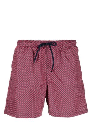 Drumohr graphic-print swim shorts - Red