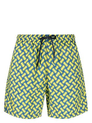 Drumohr graphic-print swim shorts - Yellow