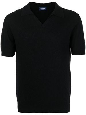 Drumohr jersey short-sleeved polo shirt - Black