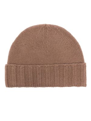 Drumohr knitted cashmere beanie - Brown