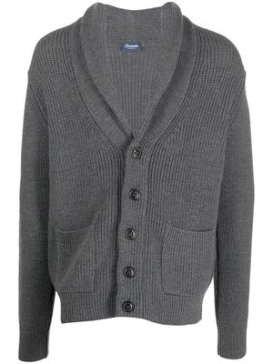 Drumohr knitted merino wool cardigan - Grey