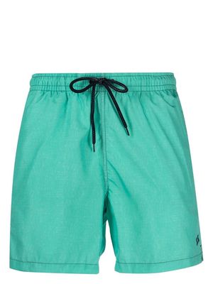 Drumohr logo-patch swim shorts - Green