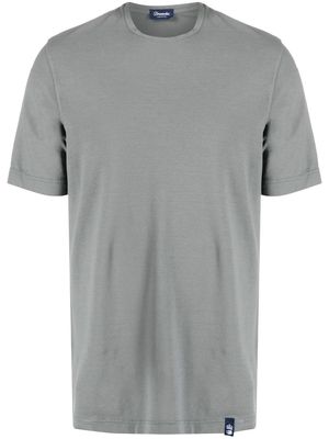 Drumohr logo-patch T-shirt - Grey