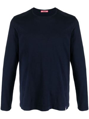 Drumohr logo-tag jersey sweatshirt - Blue