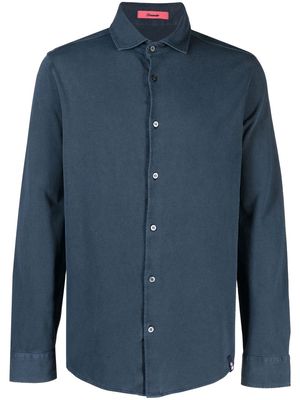 Drumohr long-sleeve cotton shirt - Blue