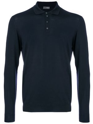 Drumohr long sleeve polo shirt - Blue