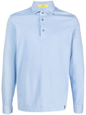 Drumohr long-sleeved cotton polo shirt - Blue