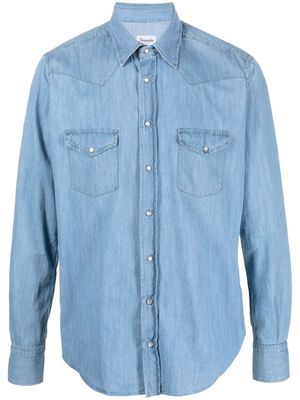 Drumohr long-sleeved denim shirt - Blue