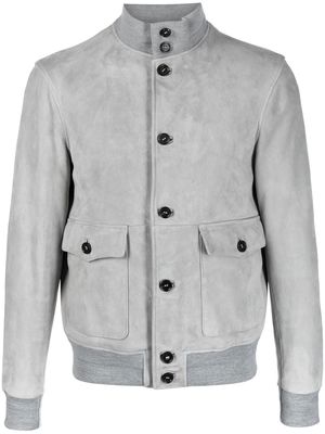 Drumohr long-sleeved lambskin jacket - Grey