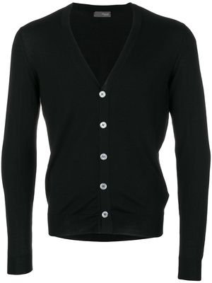 Drumohr long sleeved V-neck cardigan - Black