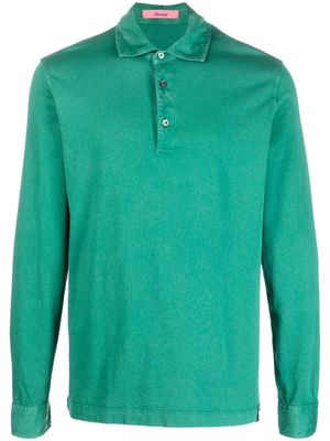 Drumohr longsleeved cotton polo shirt - Green