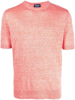 Drumohr marl-knit crew-neck T-shirt - Orange