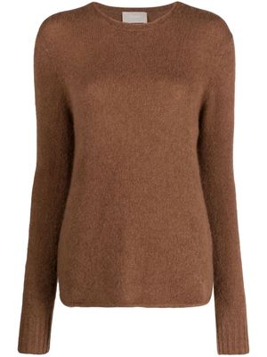 Drumohr mélange long-sleeved knitted jumper - Brown