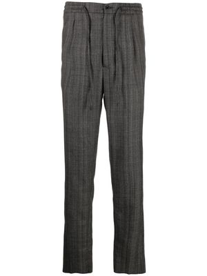 Drumohr mélange tapered-leg trousers - Grey