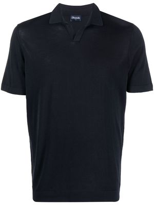 Drumohr open-collar polo shirt - Blue