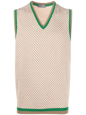 Drumohr patterned-knit wool vest - Neutrals