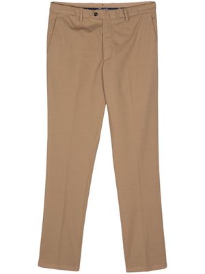 Drumohr pressed-crease tapered trousers - Brown