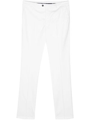 Drumohr pressed-crease tapered trousers - White