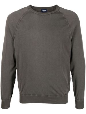 Drumohr raglan-sleeve cotton jumper - Grey