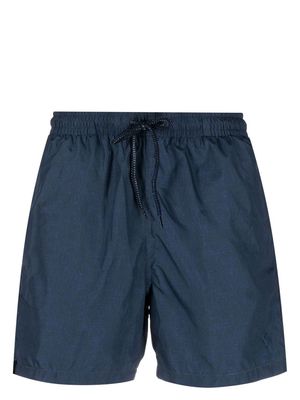 Drumohr rear logo-patch swim shorts - Blue