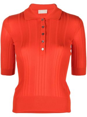 Drumohr ribbed-knit polo shirt - Orange