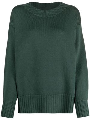 Drumohr ribbed-trim merino-wool jumper - Green