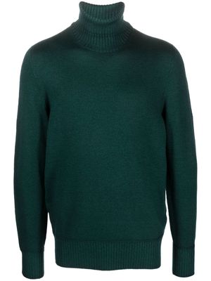Drumohr roll neck wool jumper - Green