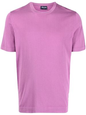 Drumohr round-neck short-sleeved T-shirt - Purple