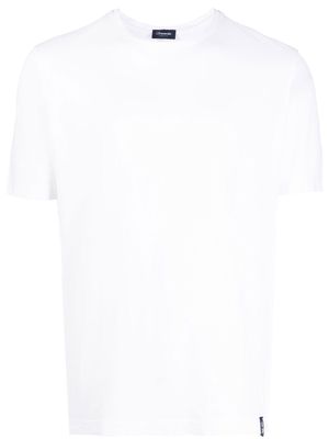 Drumohr round neck short-sleeved T-shirt - White