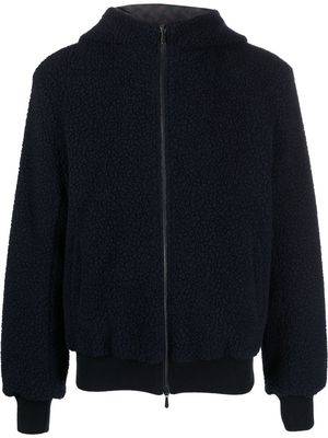 Drumohr sherpa fleece zip-up hoodie - Blue