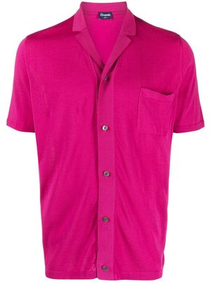 Drumohr short-sleeve buttoned cotton shirt - Pink