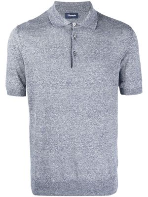 Drumohr short-sleeved fine-knit polo shirt - Blue