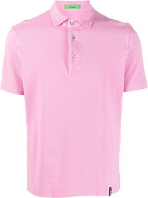 Drumohr side-slit polo shirt - Pink