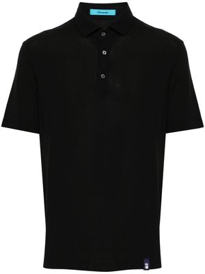 Drumohr spread-collar cotton polo shirt - Black