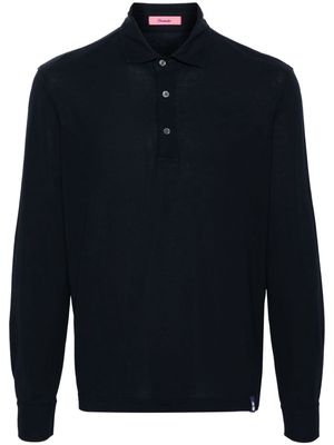 Drumohr spread-collar cotton polo shirt - Blue