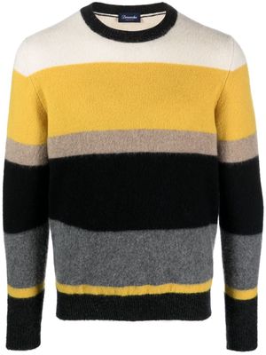 Drumohr stripe-pattern wool jumper - Black