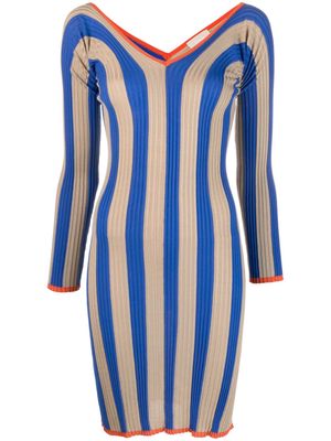 Drumohr striped knitted dress - Neutrals