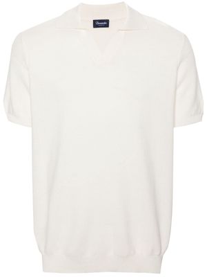Drumohr V-neck cotton polo shirt - Neutrals