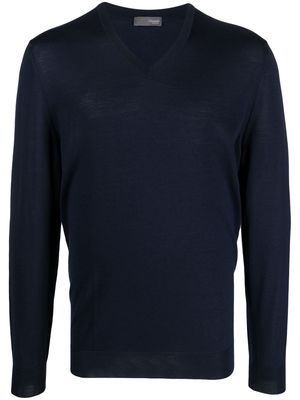 Drumohr V-neck knitted jumper - Blue