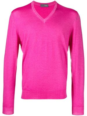 Drumohr V-neck long-sleeve jumper - Pink