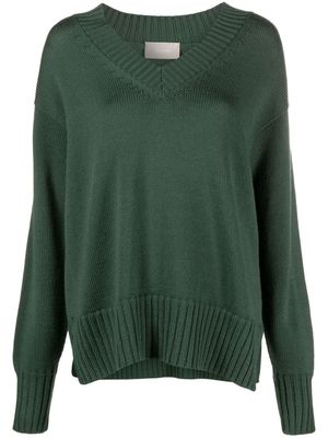 Drumohr V-neck merino wool jumper - Green