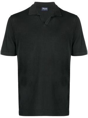 Drumohr V-neck polo shirt - Black