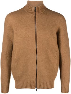 Drumohr zip-up wool cardigan - Brown