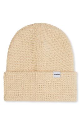 Druthers Organic Cotton Waffle Knit Beanie in Off White